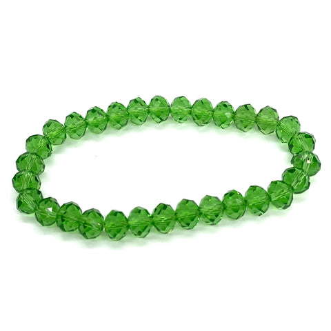 Green Kelly-Transparent Beaded Bracelet