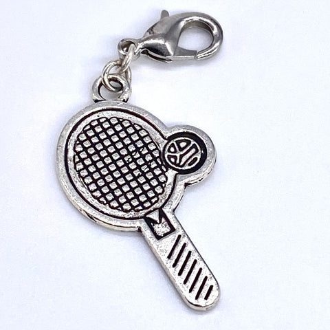 Tennis Racket and Ball Clip-On Charm