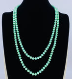 Green Mint-Iridescent Beaded Necklace