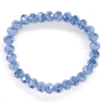 Blue Chambray-Iridescent Beaded Bracelet