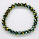 Green-Metallic Beaded Bracelet