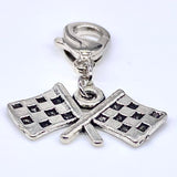 Checkered Flags Clip-On Charm