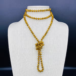 Gold-Metallic Beaded Necklace