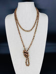 Bronze-Metallic Beaded Necklace