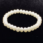 White Antique-Matte Beaded Bracelet