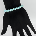 Turquoise Pale-Iridescent Beaded Bracelet