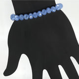 Blue Chambray-Iridescent Beaded Bracelet