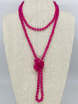 Pink Fuchsia-Sparkle Beaded Necklace