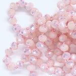 Pink Pale-Iridescent Beaded Necklace