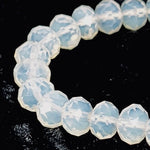 White Milky-Transparent Sparkle Beaded Bracelet