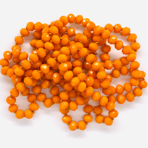 Orange-Sparkle Beaded Necklace