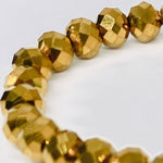 Gold-Metallic Beaded Bracelet