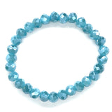 Blue Sky Dark-Iridescent Beaded Bracelet