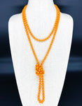 Orange Light-Sparkle Beaded Necklace