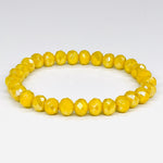 Yellow Cornflower-Iridescent Beaded Bracelet