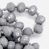 Gray Light-Sparkle Beaded Necklace