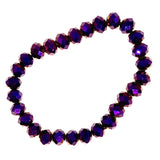 Purple Dark-Iridescent Beaded Bracelet