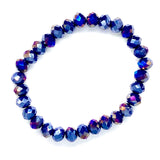 Blue Royal-Iridescent Beaded Bracelet