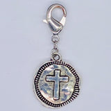 Cross Medallion Round Clip-On Charm