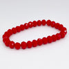 Red-Sparkle Beaded Bracelet