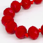 Red-Sparkle Beaded Necklace