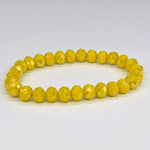 Yellow-Iridescent Beaded Bracelet