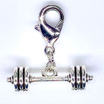 Dumbbell Horizontal Clip-On Charm