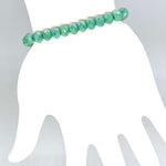 Turquoise Light Green-Iridescent Beaded Bracelet