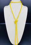 Yellow-Sparkle Beaded Necklace