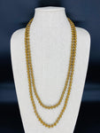 Gold-Matte Beaded Necklace