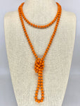 Orange-Sparkle Beaded Necklace