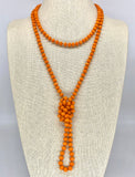 Orange-Sparkle Beaded Necklace