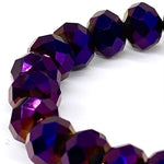 Purple Dark-Iridescent Beaded Bracelet