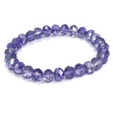 Purple-Metallic Beaded Bracelet