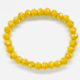 Yellow Cornflower-Iridescent Beaded Bracelet