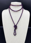 Purple Dark-Iridescent Beaded Necklace