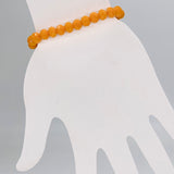 Orange Light-Sparkle Beaded Bracelet