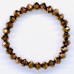 Bronze-Metallic Beaded Bracelet