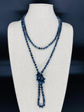 Black Gunmetal-Metalic Beaded Necklace