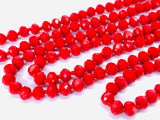 Red-Sparkle Beaded Necklace