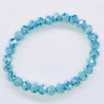 Blue Sky Light-Iridescent Beaded Bracelet