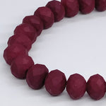 Red Maroon-Matte Beaded Bracelet