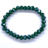 Green-Iridescent Beaded Bracelet