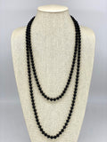 Black-Matte Beaded Necklace