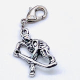 Ice Hockey Player Clip-On Charm