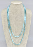 Blue Sky Pale-Sparkle Beaded Necklace