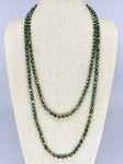 Green-Metallic Beaded Necklace