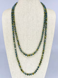 Green-Metallic Beaded Necklace