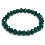 Green Dark-Sparkle Beaded Bracelet