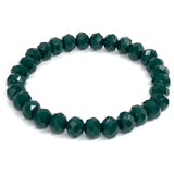 Green Dark-Sparkle Beaded Bracelet